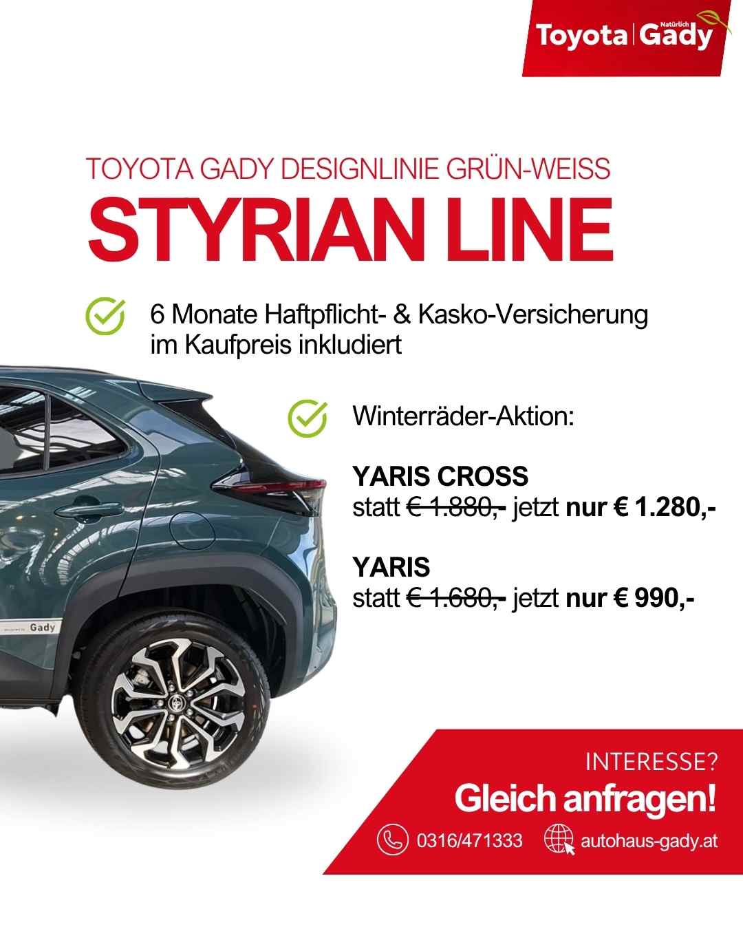 Toyota Yaris und Yaris Cross Styrian Line